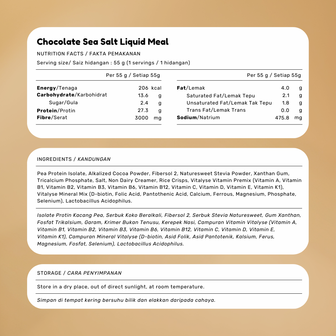 Chocolate Sea Salt Liquid Meal