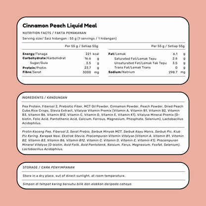 [New] Cinnamon Peach Liquid Meal